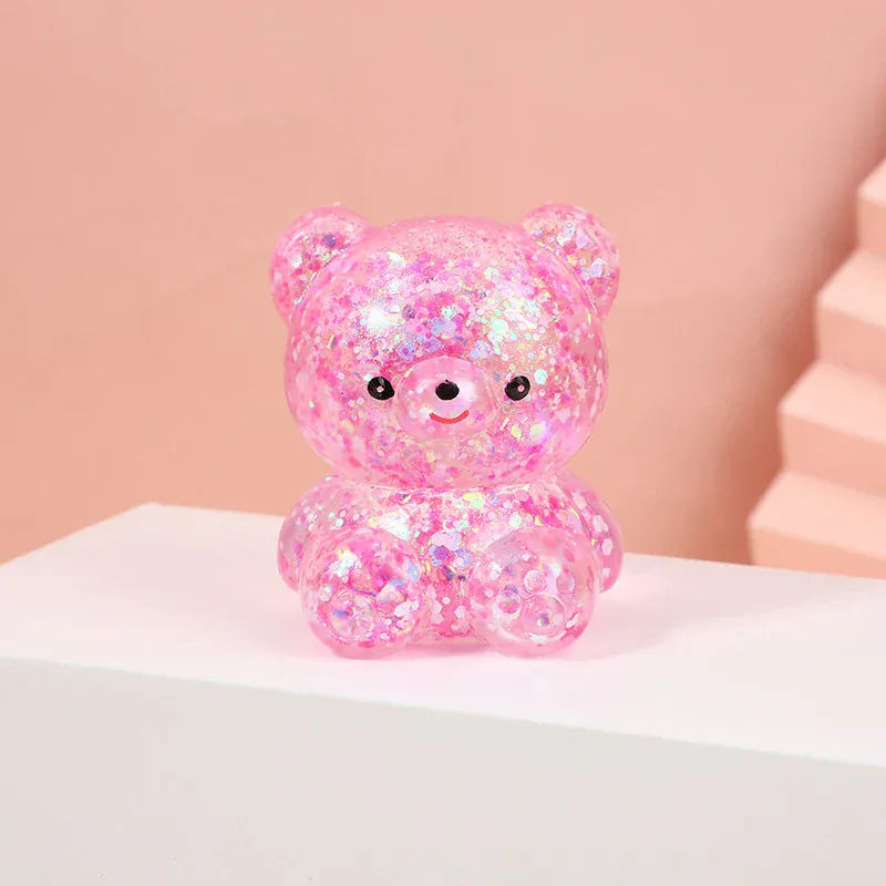 Squishy Glitter Bear Stress Toy - Slow Rebound Sensory Fidget